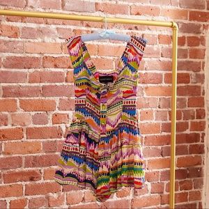 NWT Vanessa Mooney size MEDIUM THE ELISABETH ROMPER DRESS - '90S ART SILK